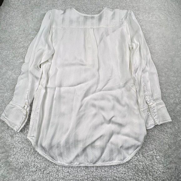 Equipment Windsor Chevron Blouse White - Picture 3 of 7